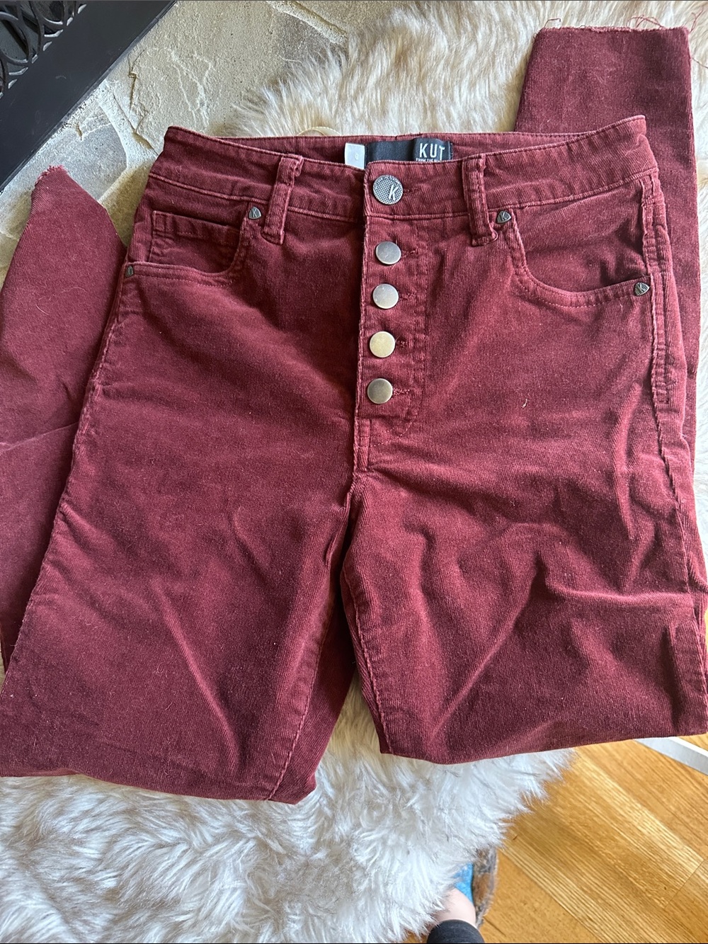 KUT from the Kloth Corduroy Pants - Wine